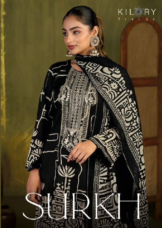 KILORY TRENDS SURKH WHOLESALE PURE GAJJI SILK FESTIVE LOOK UNSTITCH SALWAR SUITS SUPPLIER