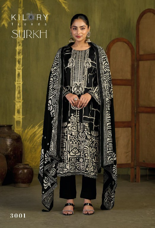 KILORY TRENDS SURKH WHOLESALE PURE GAJJI SILK FESTIVE LOOK UNSTITCH SALWAR SUITS SUPPLIER