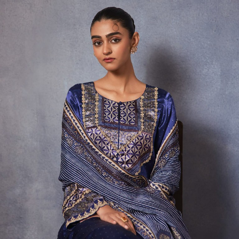 KIMORA SOHNI LAJJO WHOLESALE PURE GAJJI SILK FESTIVE LOOK UNSTITCH SALWAR SUITS EXPORTER