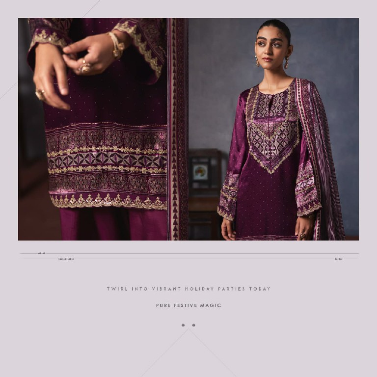 KIMORA SOHNI LAJJO WHOLESALE PURE GAJJI SILK FESTIVE LOOK UNSTITCH SALWAR SUITS EXPORTER