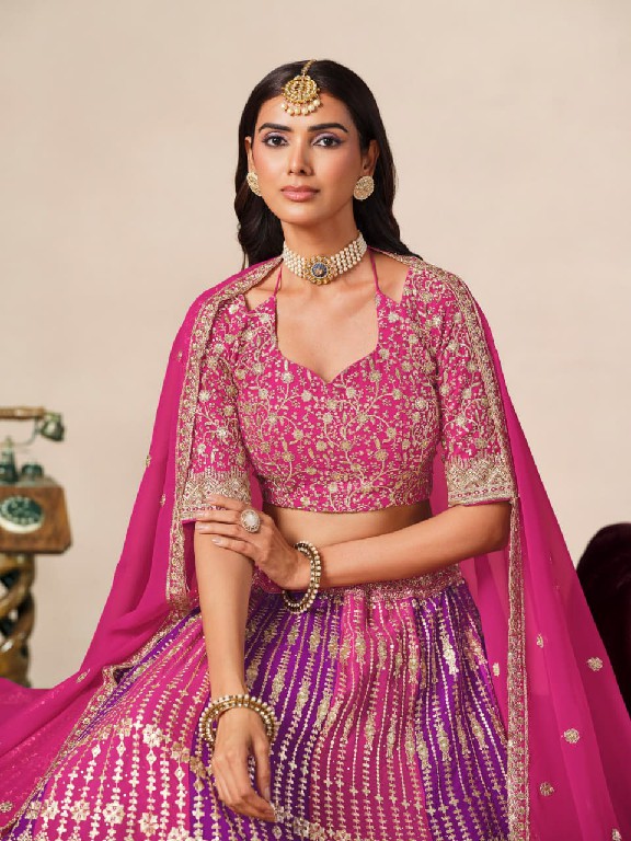 MEHVISH VOL 38 WHOLESALE FAUX GEORGETTE FESTIVE WEAR LEHENGA CHOLI FOR EXPORT
