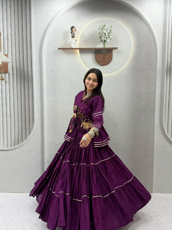 SHREE RAM CREATION D.NO 197 COLOR WHOLESALE READYMADE PURE COTTON NAVRATRI SPECIAL HAND WORK LEHENGA CHOLI FOR EXPORT