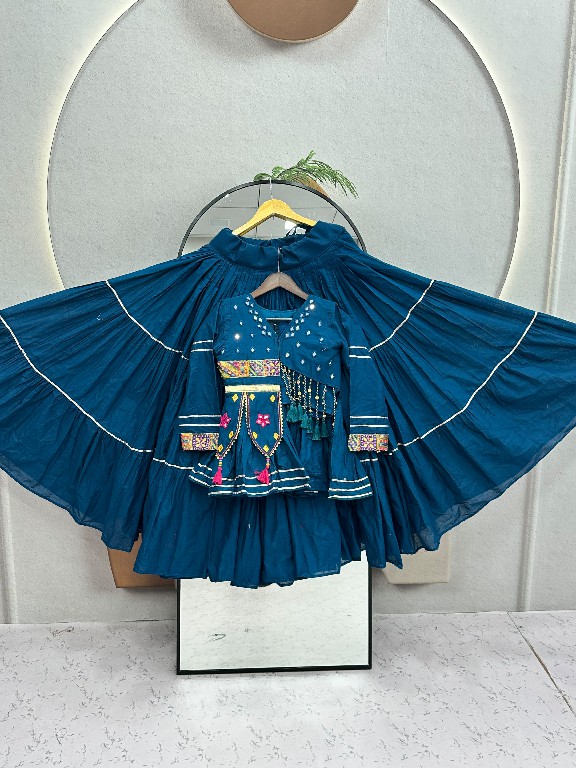 SHREE RAM CREATION D.NO 197 COLOR WHOLESALE READYMADE PURE COTTON NAVRATRI SPECIAL HAND WORK LEHENGA CHOLI FOR EXPORT