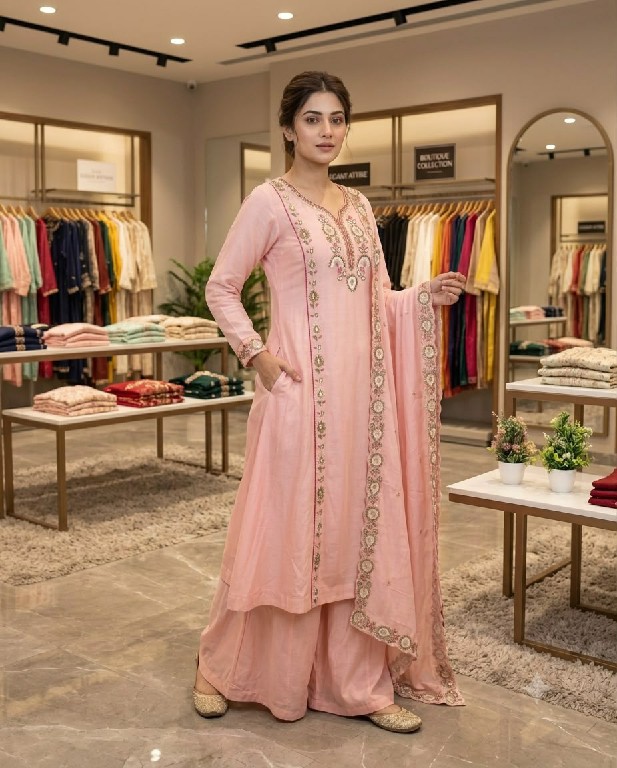 TEXTILEDEAL D.NO LG-2149 WHOLESALE READYMADE MUL CHANDERI FESTIVE WEAR 3 PCS SUITS EXPORTER