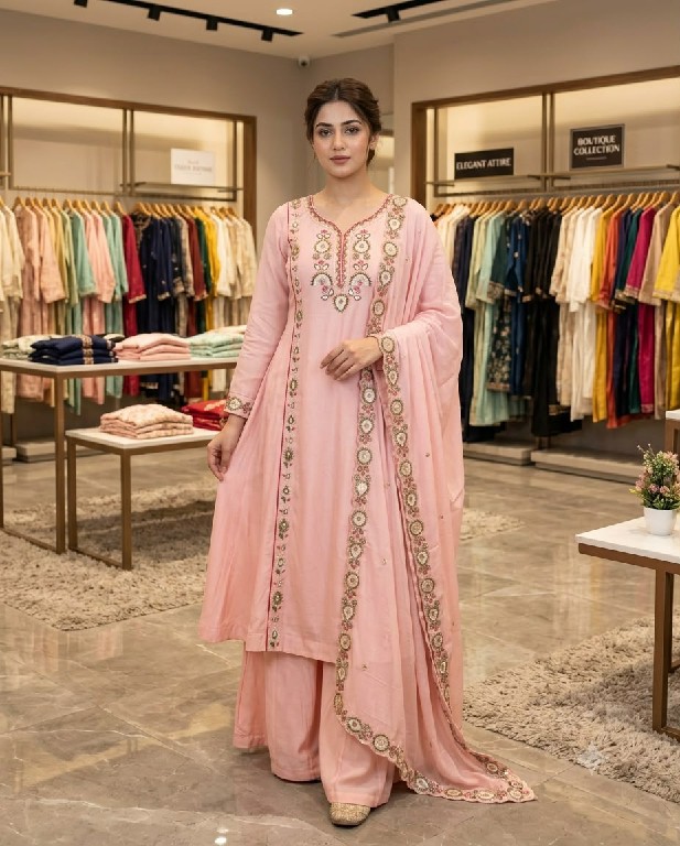 TEXTILEDEAL D.NO LG-2149 WHOLESALE READYMADE MUL CHANDERI FESTIVE WEAR 3 PCS SUITS EXPORTER