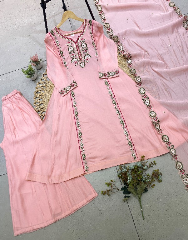 TEXTILEDEAL D.NO LG-2149 WHOLESALE READYMADE MUL CHANDERI FESTIVE WEAR 3 PCS SUITS EXPORTER