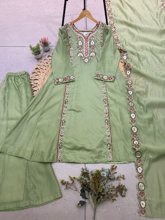 TEXTILEDEAL D.NO LG-2149 WHOLESALE READYMADE MUL CHANDERI FESTIVE WEAR 3 PCS SUITS EXPORTER