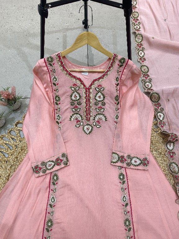 TEXTILEDEAL D.NO LG-2149 WHOLESALE READYMADE MUL CHANDERI FESTIVE WEAR 3 PCS SUITS EXPORTER