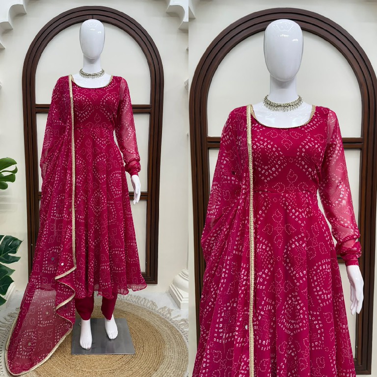 TEXTILEDEAL D.NO 6063 WHOLESALE READYMADE PARTY WEAR ANARKALI STYLE 3 PCS SUITS FOR WOMEN ONLINE
