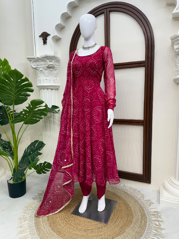 TEXTILEDEAL D.NO 6063 WHOLESALE READYMADE PARTY WEAR ANARKALI STYLE 3 PCS SUITS FOR WOMEN ONLINE