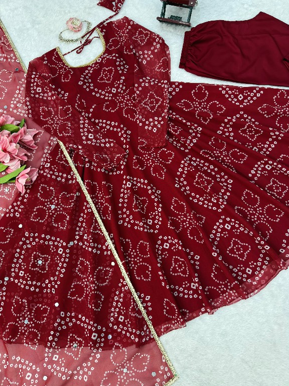 TEXTILEDEAL D.NO 6063 WHOLESALE READYMADE PARTY WEAR ANARKALI STYLE 3 PCS SUITS FOR WOMEN ONLINE