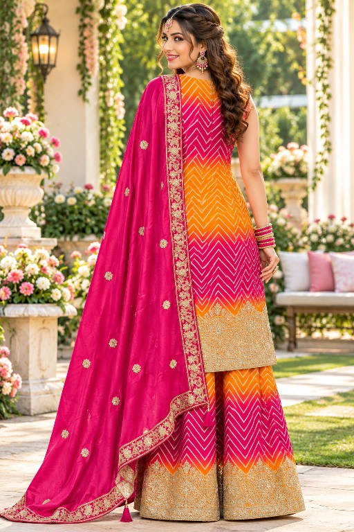 MRUDANGI DEEWANI WHOLESALE READYMADE REAL CHINON TRENDY FESTIVE LOOK TOP PLAZZO WITH DUPATTA ONLINE