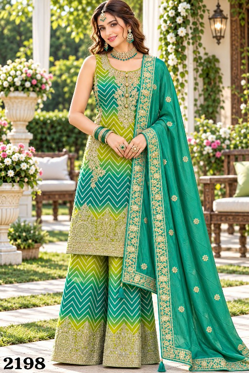 MRUDANGI DEEWANI WHOLESALE READYMADE REAL CHINON TRENDY FESTIVE LOOK TOP PLAZZO WITH DUPATTA ONLINE