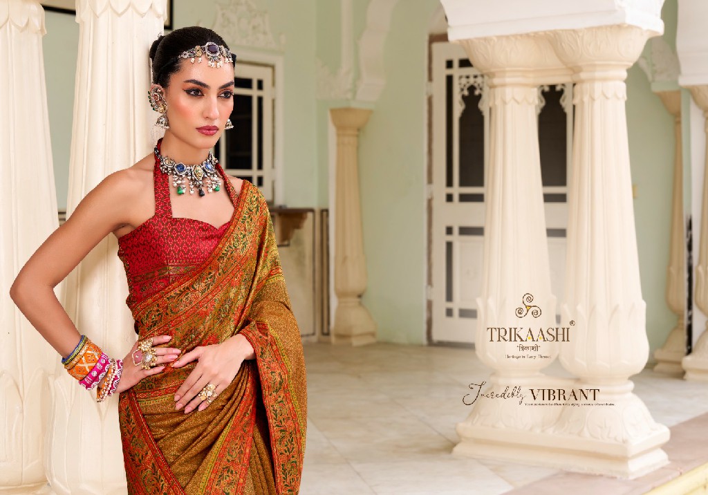 TRIKAASHI YASHASVINI WHOLESALE TISSUE SATIN ATTRACTIVE LOOK INDIAN SAREES FOR WOMEN ONLINE