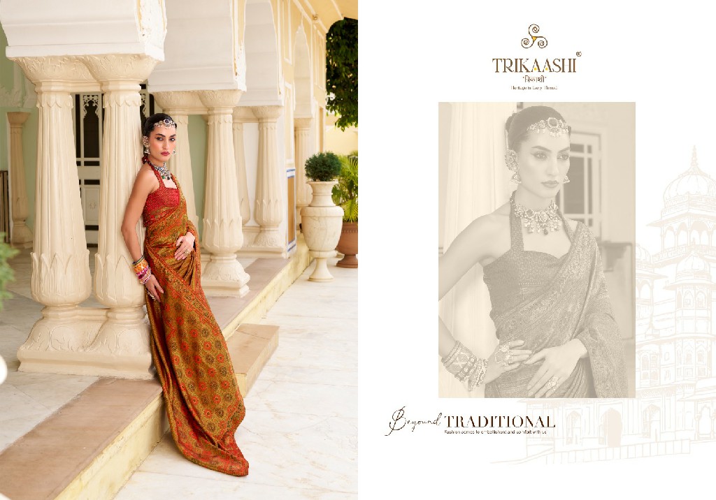 TRIKAASHI YASHASVINI WHOLESALE TISSUE SATIN ATTRACTIVE LOOK INDIAN SAREES FOR WOMEN ONLINE