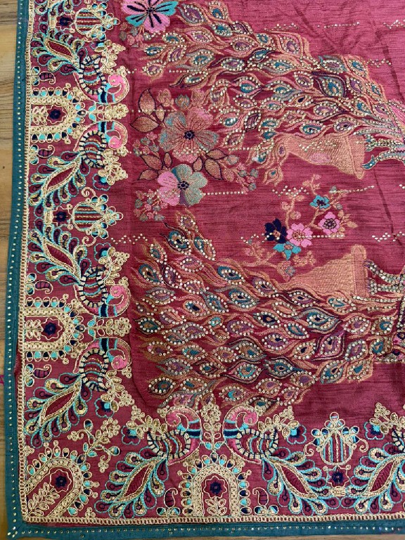 TRIKAASHI LAUNCH JACQUARD WITH EMBROIDERED DESIGNER WEAR SAREES FOR WOMEN SUPPLIER