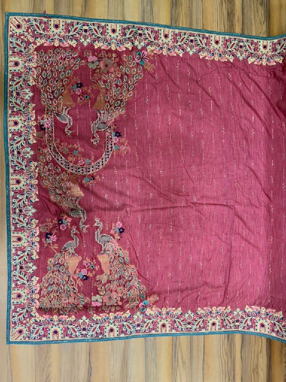 TRIKAASHI LAUNCH JACQUARD WITH EMBROIDERED DESIGNER WEAR SAREES FOR WOMEN SUPPLIER
