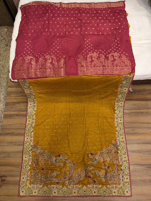 TRIKAASHI LAUNCH JACQUARD WITH EMBROIDERED DESIGNER WEAR SAREES FOR WOMEN SUPPLIER