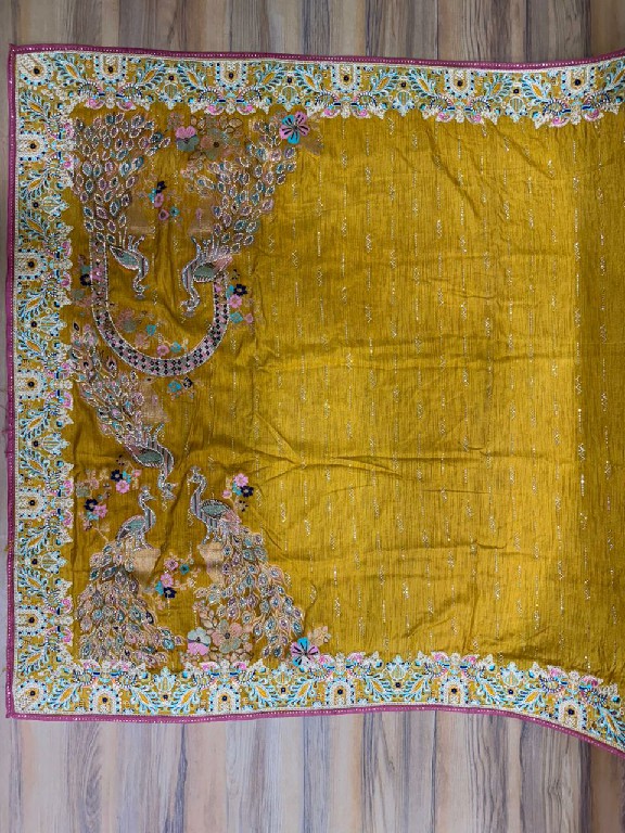 TRIKAASHI LAUNCH JACQUARD WITH EMBROIDERED DESIGNER WEAR SAREES FOR WOMEN SUPPLIER