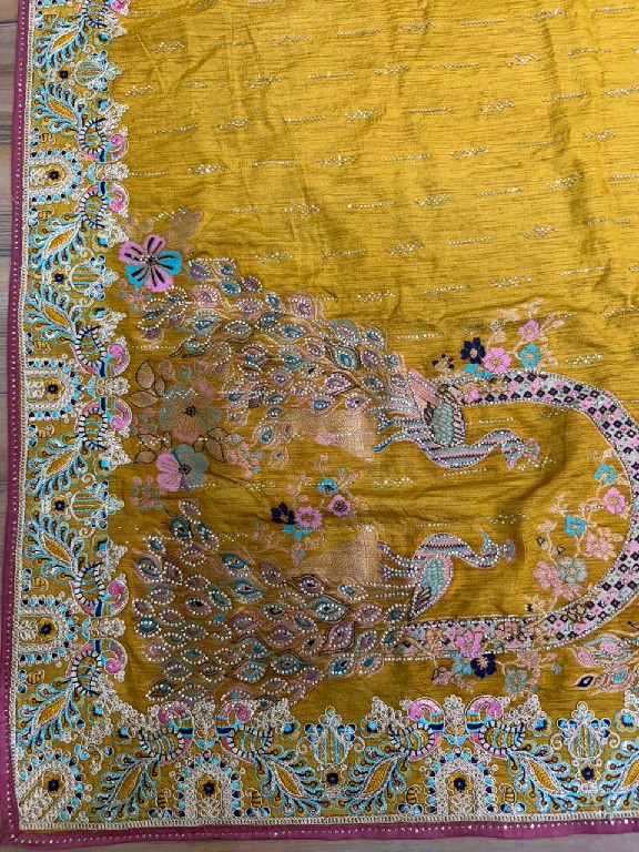 TRIKAASHI LAUNCH JACQUARD WITH EMBROIDERED DESIGNER WEAR SAREES FOR WOMEN SUPPLIER