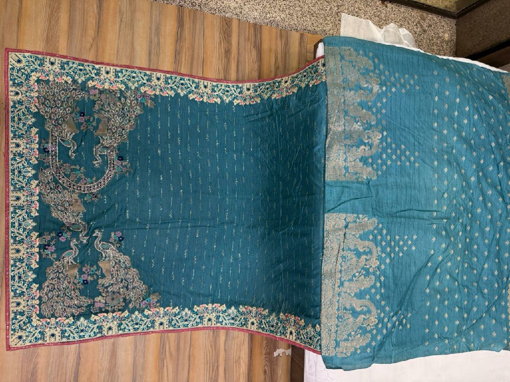 TRIKAASHI LAUNCH JACQUARD WITH EMBROIDERED DESIGNER WEAR SAREES FOR WOMEN SUPPLIER