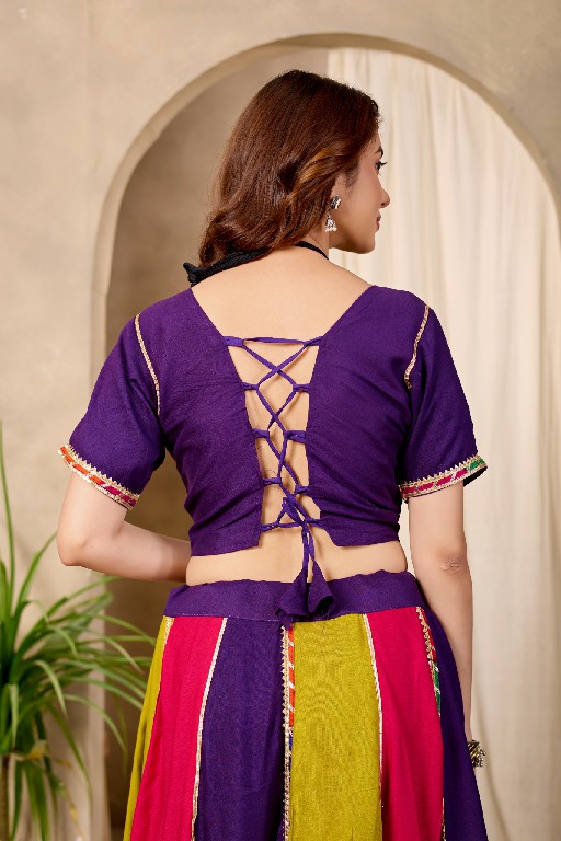 TEXTILEDEAL D.NO KD-13 WHOLESALE PURE COTTON FULLY STITCHED BEAUTIFUL NAVRATRI LEHENGA CHOLI FOR EXPORT