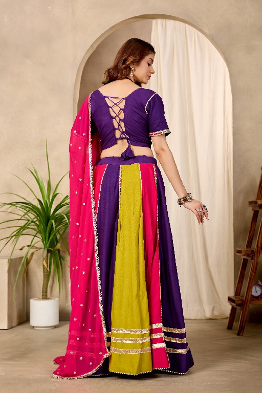 TEXTILEDEAL D.NO KD-13 WHOLESALE PURE COTTON FULLY STITCHED BEAUTIFUL NAVRATRI LEHENGA CHOLI FOR EXPORT