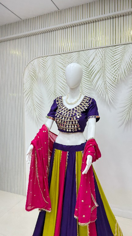 TEXTILEDEAL D.NO KD-13 WHOLESALE PURE COTTON FULLY STITCHED BEAUTIFUL NAVRATRI LEHENGA CHOLI FOR EXPORT