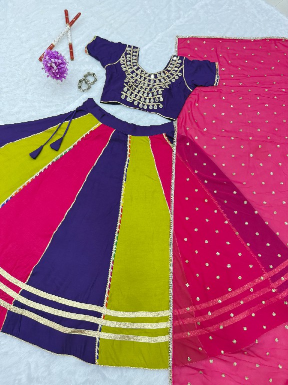 TEXTILEDEAL D.NO KD-13 WHOLESALE PURE COTTON FULLY STITCHED BEAUTIFUL NAVRATRI LEHENGA CHOLI FOR EXPORT