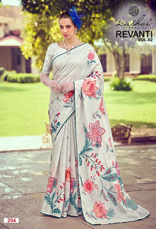 KASHVI CREATION REVANTI VOL 2 WHOLESALE TESLA DIGITAL WITH WORK FANCY INDIAN SAREES FOR WOMEN SUPPLIER