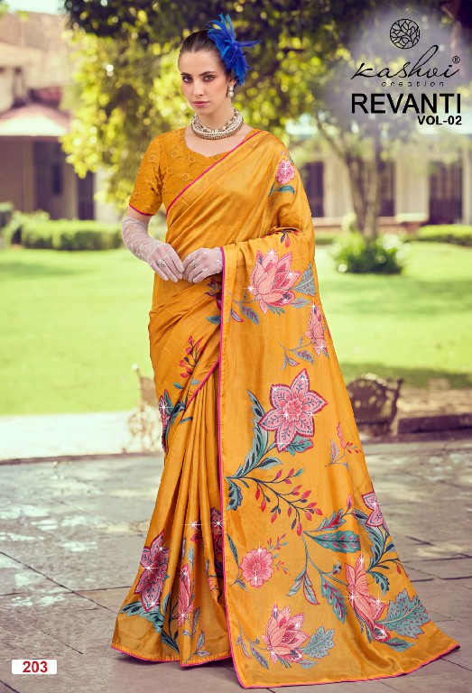 KASHVI CREATION REVANTI VOL 2 WHOLESALE TESLA DIGITAL WITH WORK FANCY INDIAN SAREES FOR WOMEN SUPPLIER