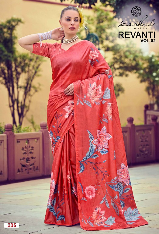 KASHVI CREATION REVANTI VOL 2 WHOLESALE TESLA DIGITAL WITH WORK FANCY INDIAN SAREES FOR WOMEN SUPPLIER