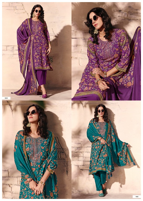 RANGATI PRINTS CLASSIC WHOLESALE PURE PASHMINA WINTER COLLECTION UNSTITCH SALWAR SUITS EXPORTER