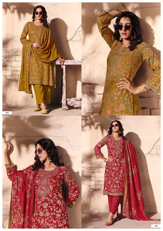RANGATI PRINTS CLASSIC WHOLESALE PURE PASHMINA WINTER COLLECTION UNSTITCH SALWAR SUITS EXPORTER