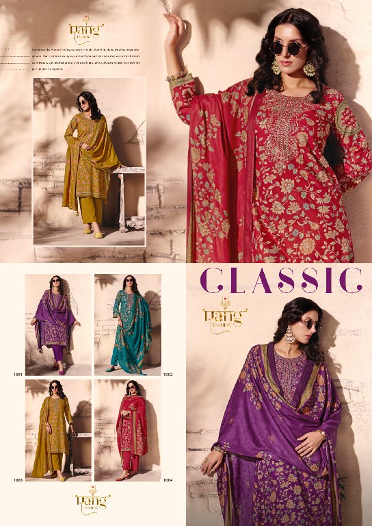 RANGATI PRINTS CLASSIC WHOLESALE PURE PASHMINA WINTER COLLECTION UNSTITCH SALWAR SUITS EXPORTER