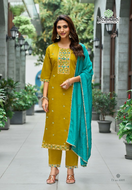 VANISKA FIZA VOL 6 WHOLESALE READYMADE ROMAN SILK BIG SIZE CLASSIC FANCY STRAIGHT KURTI PANT WITH DUPATTA SUPPLIER