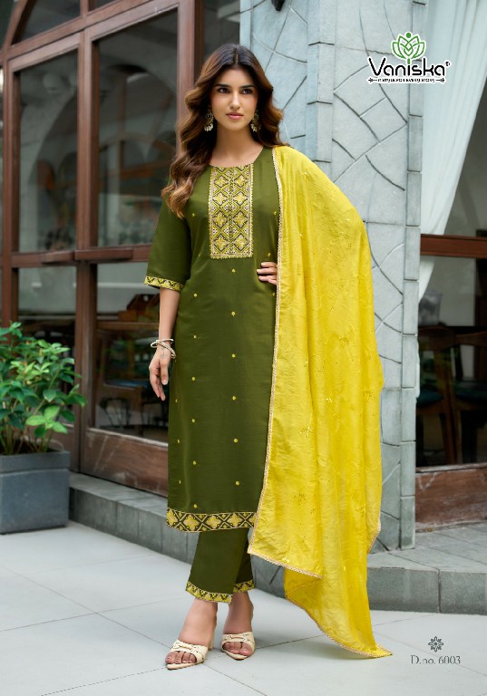 VANISKA FIZA VOL 6 WHOLESALE READYMADE ROMAN SILK BIG SIZE CLASSIC FANCY STRAIGHT KURTI PANT WITH DUPATTA SUPPLIER
