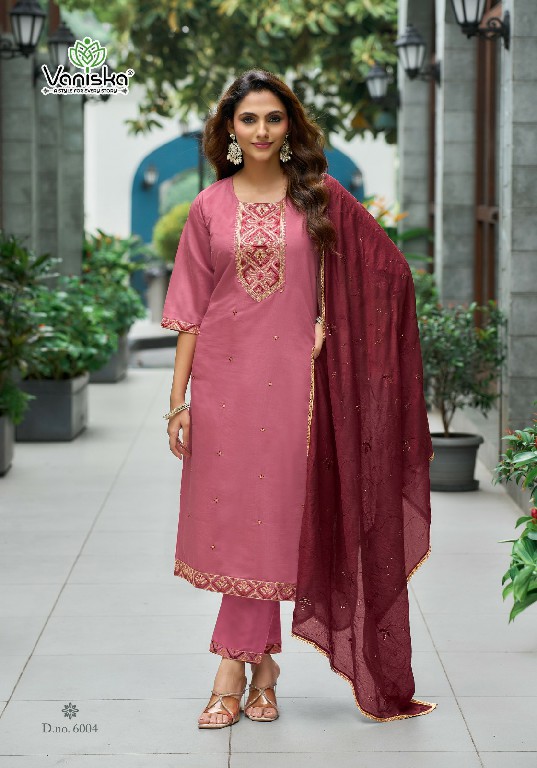 VANISKA FIZA VOL 6 WHOLESALE READYMADE ROMAN SILK BIG SIZE CLASSIC FANCY STRAIGHT KURTI PANT WITH DUPATTA SUPPLIER