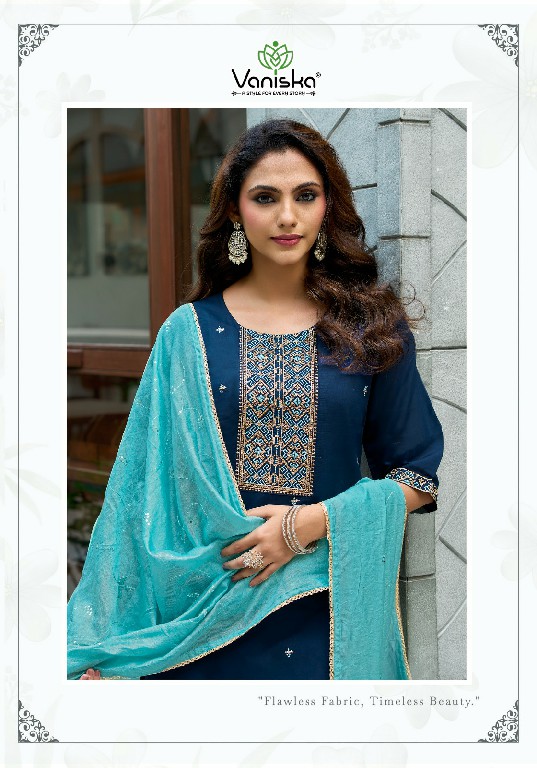 VANISKA FIZA VOL 6 WHOLESALE READYMADE ROMAN SILK BIG SIZE CLASSIC FANCY STRAIGHT KURTI PANT WITH DUPATTA SUPPLIER