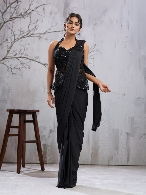 AMOHA D.NO 102440 WHOLESALE IMPORTED LYCRA READY TO WEAR PARTY WEAR SAREES FOR WOMEN ONLINE
