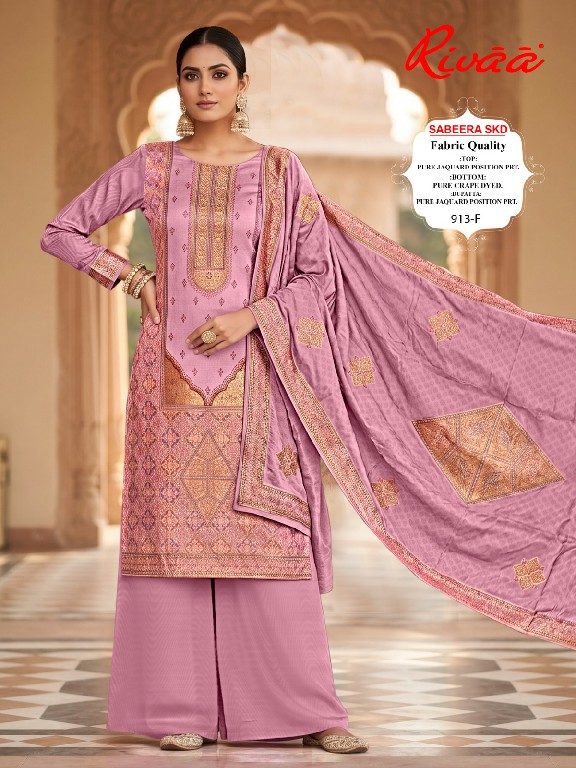 RIVAA SABEERA WHOLESALE PURE CREPE POSITION PRINTED UNSTITCH SALWAR SUITS EXPORTER