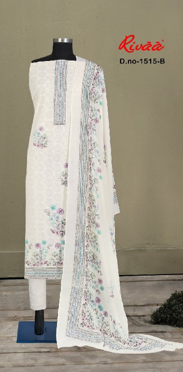 RIVAA D.NO 1351-1515-1640-1359 WHOLESALE COTTON EMBROIDERED UNSTITCH SALWAR SUITS SUPPLIER