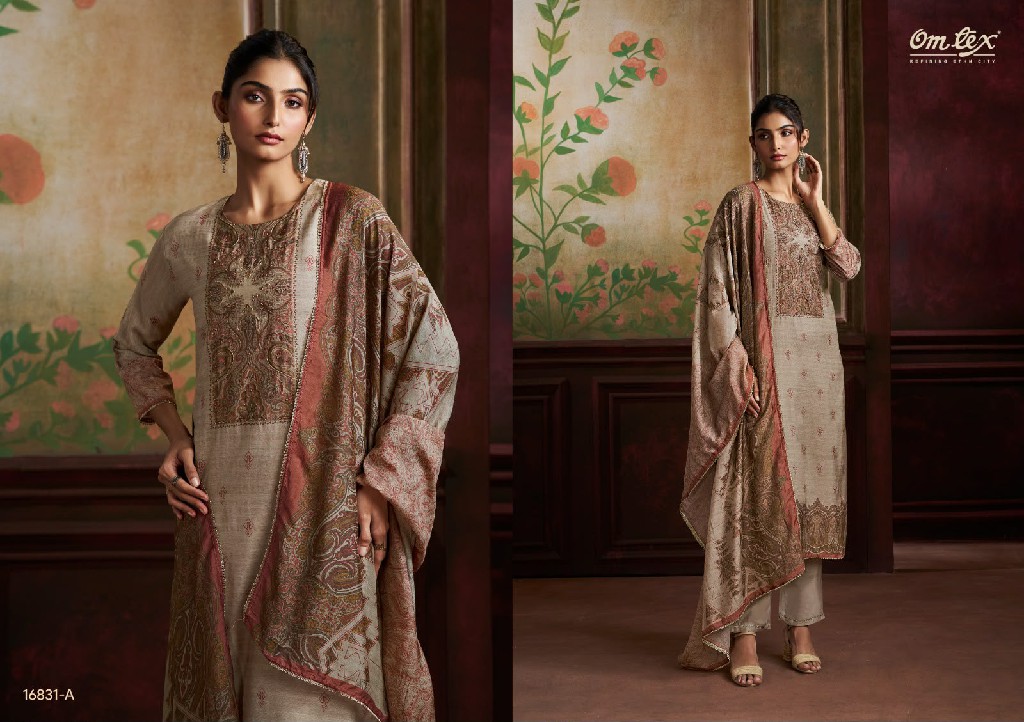 OMTEX TAMSIN WHOLESALE RADIANT SILK WITH HAND WORK UNSTITCH SALWAR SUITS SUPPLIER