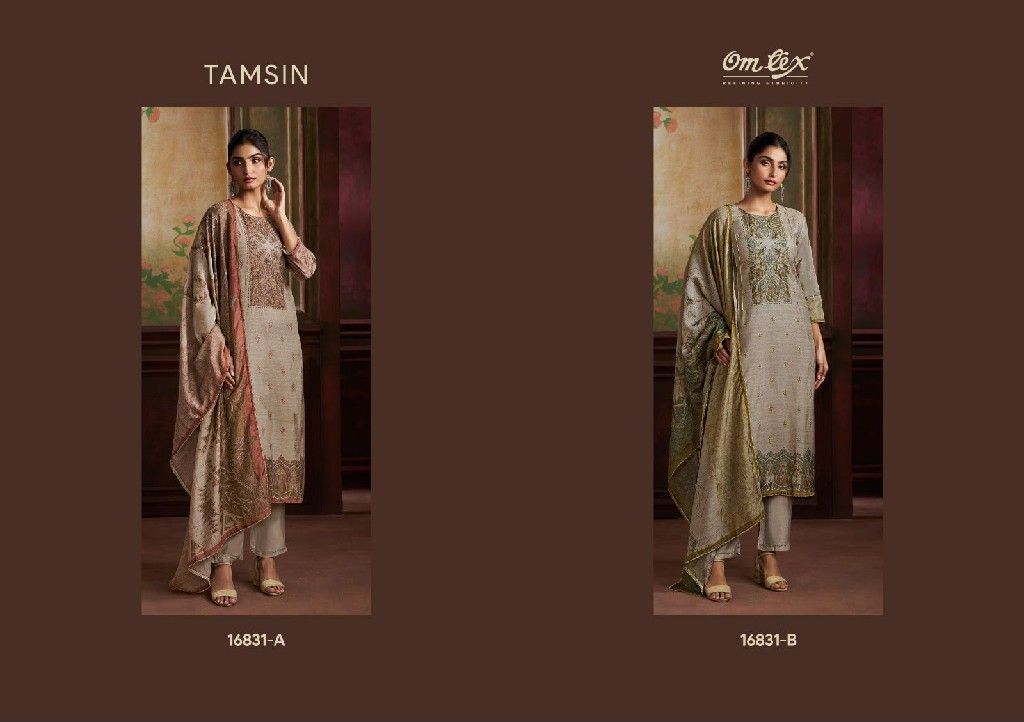 OMTEX TAMSIN WHOLESALE RADIANT SILK WITH HAND WORK UNSTITCH SALWAR SUITS SUPPLIER