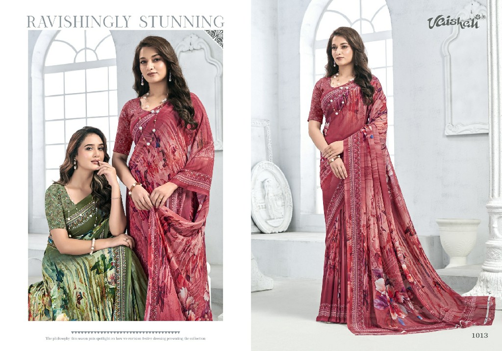 VAISHALI ZARA VOL 1 WHOLESALE PURE CRAPE DIGITAL PRINTED CASUAL WEAR SAREES FOR WOMEN EXPORTER