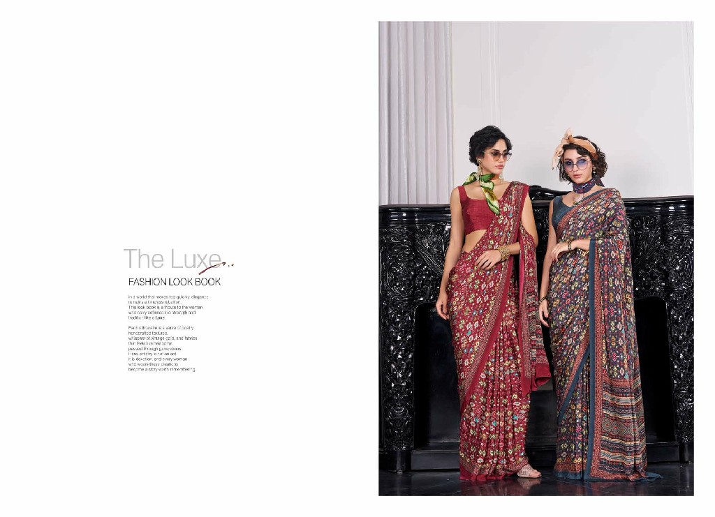 VAISHALI THE LUXE WHOLESALE PURE CRAPE DIGITAL PRINTED ELEGANCE SAREES FOR WOMEN SUPPLIER