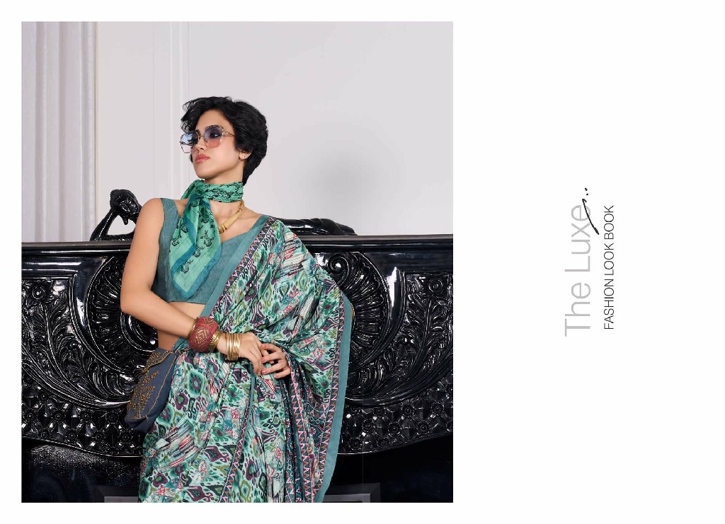 VAISHALI THE LUXE WHOLESALE PURE CRAPE DIGITAL PRINTED ELEGANCE SAREES FOR WOMEN SUPPLIER