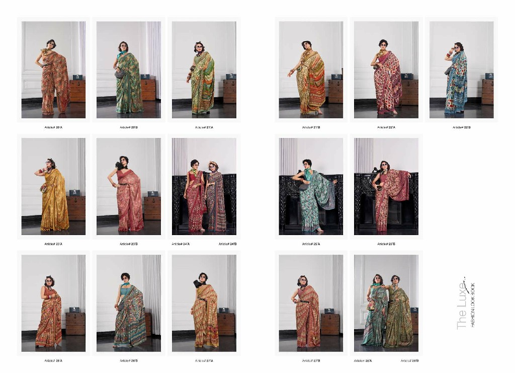 VAISHALI THE LUXE WHOLESALE PURE CRAPE DIGITAL PRINTED ELEGANCE SAREES FOR WOMEN SUPPLIER