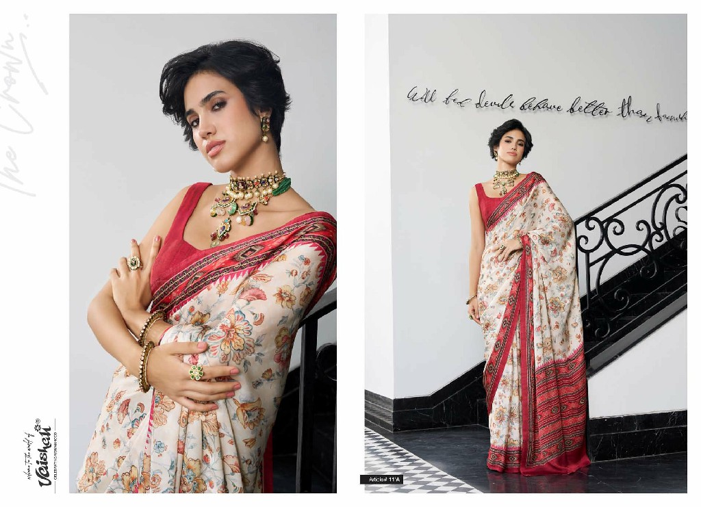 VAISHALI THE CROWN WHOLESALE PURE CRAPE DIGITAL PRINTED AMAZING SAREES FOR WOMEN ONLINE
