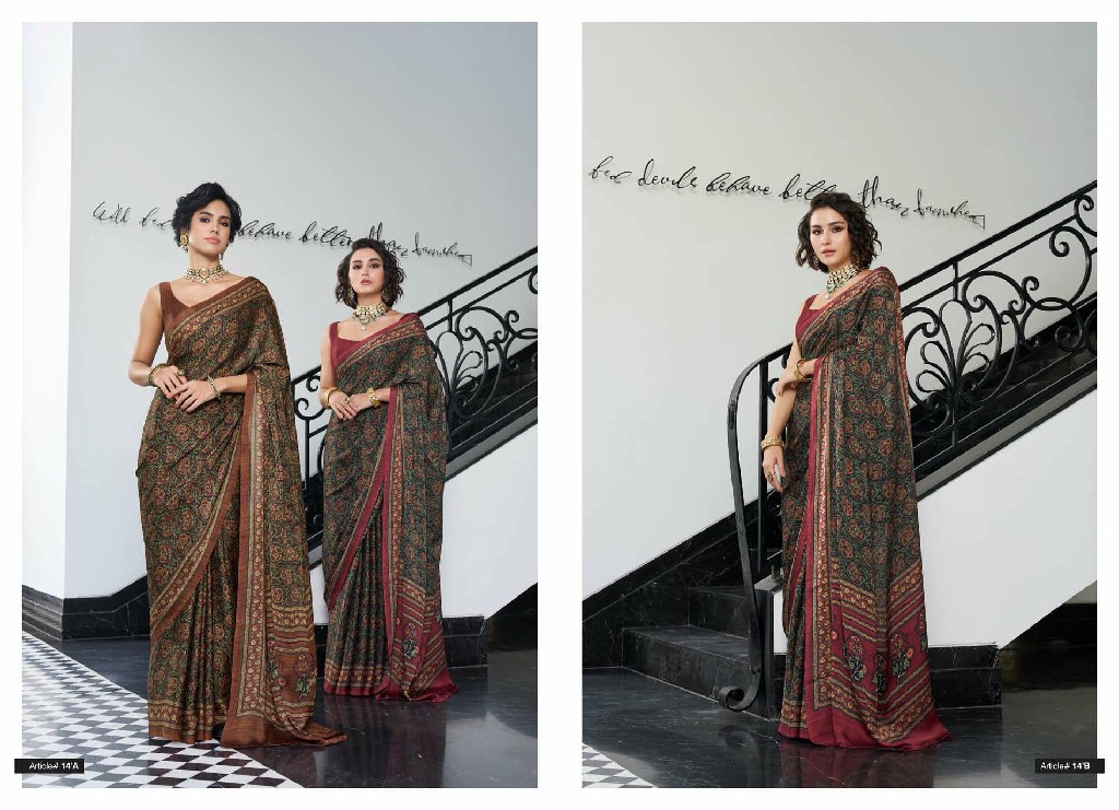 VAISHALI THE CROWN WHOLESALE PURE CRAPE DIGITAL PRINTED AMAZING SAREES FOR WOMEN ONLINE